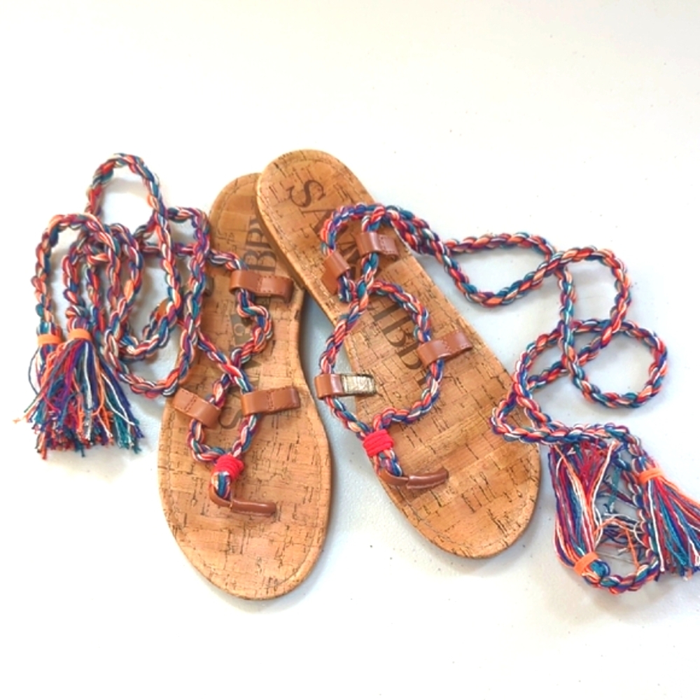 Sam And Libby, Rope Strap Gladiator Sandals. Size 8